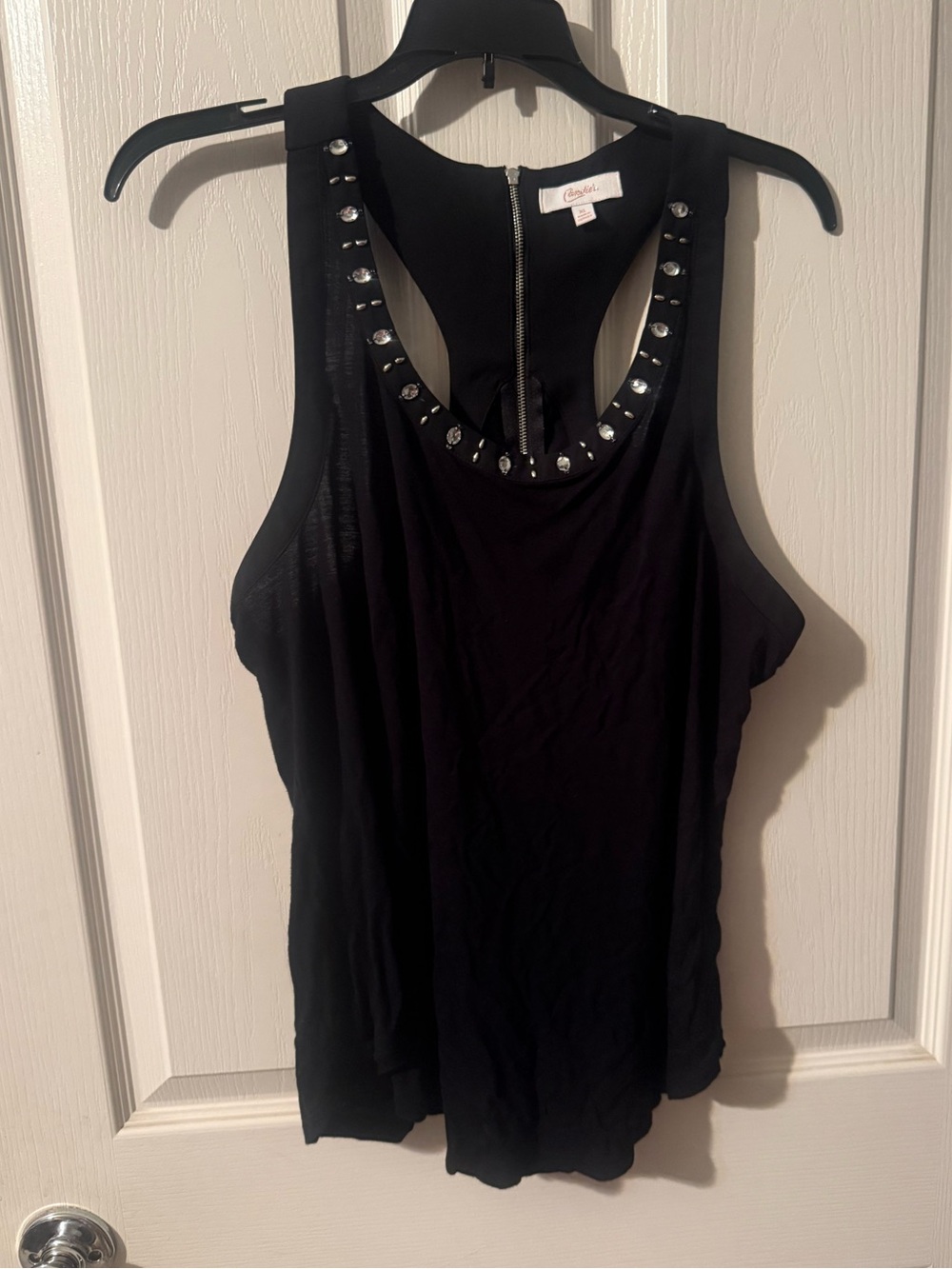 Candie's Black Studded Racerback Tank Top